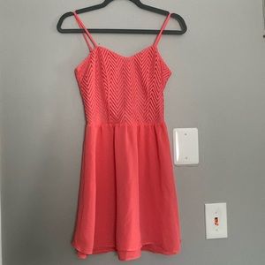 NWT Elastic Back Sunkist Coral Dress